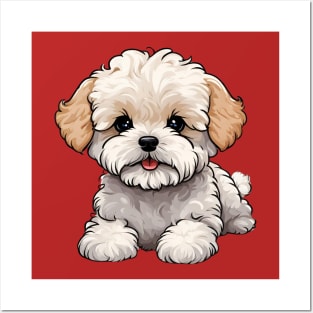 Kawaii Maltipoo Dog Lover Posters and Art